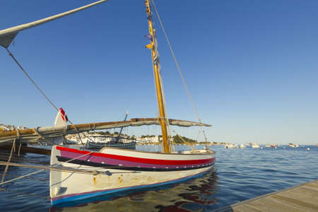 Mediterranean fishing boat  The Village of cadaques, Costa Brava, Catalonia, Spain の写真素材