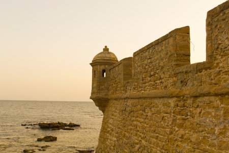Old fortress of Cadiz. Andalucia, Spainのeditorial素材