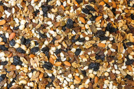 The famous oriental market. Dried nuts and spices in Istambul, Turkeyの写真素材