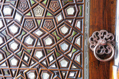 Door detail of Suleymaniye Mosque (Suleymaniye Camisi) in Istanbul, Turkeyの写真素材