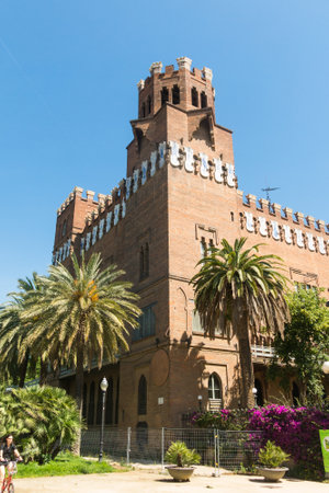 BARCELONA - September 2, 2017: The Castle of the Three Dragons Castell dels Tres Dragons was one of the main buildings of the exhibition used as a museum of history, archeology, biology and natural sciences. Barcelona, Spainのeditorial素材