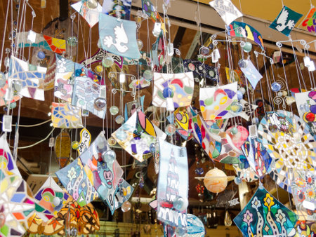 BARCELONA - DEC 27: Souvenir shop inspired by Gaudi and Dali on December 27, 2012 in Barcelona, Spain. Barcelona is 7th largest tourist destination in Europe, with 8 million tourists a year (2012)のeditorial素材