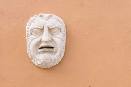 Mailbox with dramatic face. Habana vieja (Old Havana), Cuba.