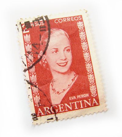 Argentina postage stamp on white background.の写真素材