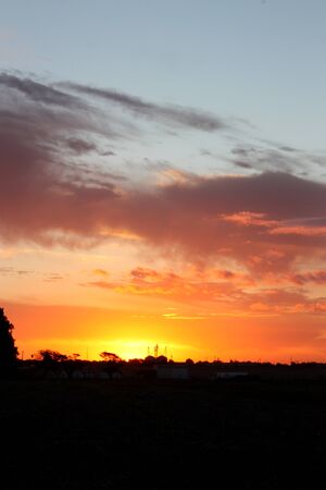 Sunset in the countrysideの写真素材
