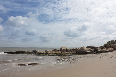 Beach Rocks in Rocha state, northern Uruguay.の写真素材