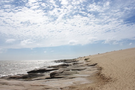 Beach Rocks in Rocha state, northern Uruguay.の写真素材