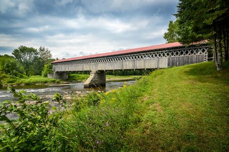McVetty-McKenzie covered wood bridge dating from 1893 is located in Gould, Lingwick, Estrie, Quebec