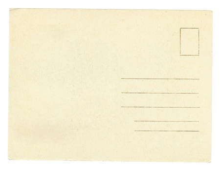 Vintage postcard isolated on white backgroundの写真素材