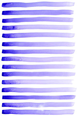 Set of watercolor paint brush strokes are isolated on a white background の写真素材