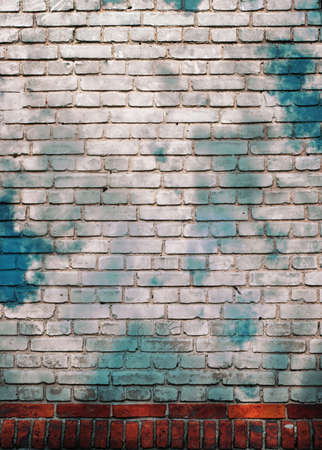 Brick grunge painted wall backgroundの写真素材