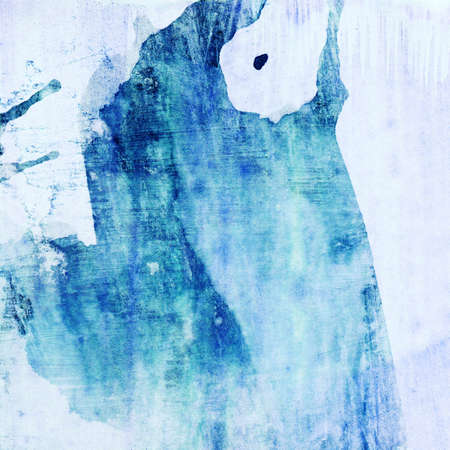 Abstract watercolor painting with collage paper textureの写真素材
