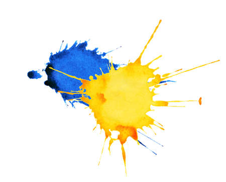 Abstract watercolor, ink splashesの写真素材