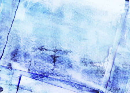 Abstract watercolor painting with collage paper textureの写真素材