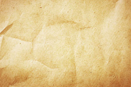 Old brown crumpled paper textureの写真素材