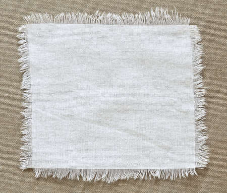 Flap burlap background, piece of natural material, can be used as background, with space for text の写真素材