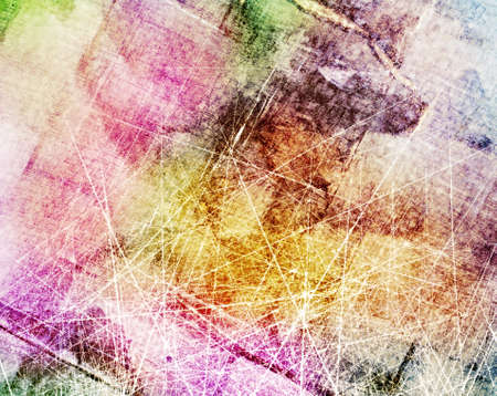 abstract grunge scratched colorful backgroundの写真素材