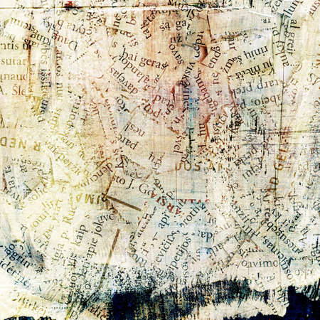 newspaper, magazine collage grunge backgroundの写真素材