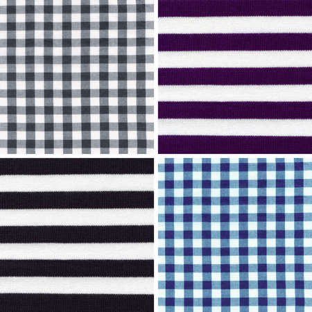 set of different woven fabric texture