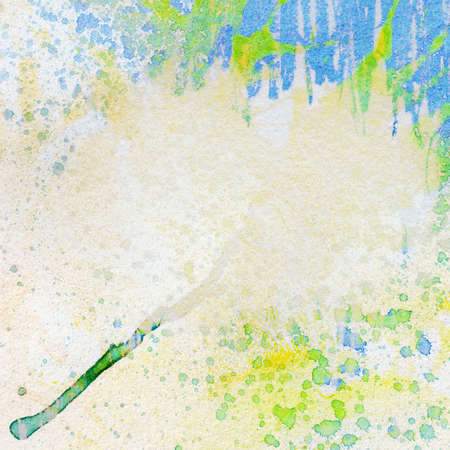 Abstract painted blue watercolor background