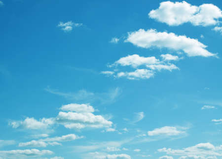 Blue sky, clouds and sun light  Summer time 