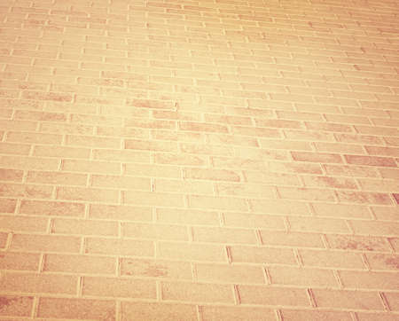 brick orange pavement in the cityの写真素材