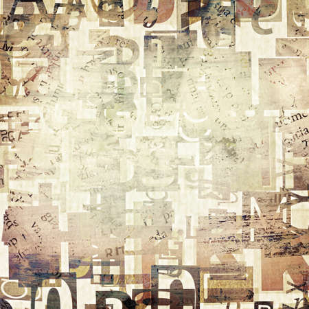 newspaper, magazine collage grunge background made of letters.の写真素材