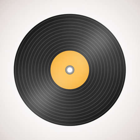 Vector illustration of a vinyl record.のイラスト素材