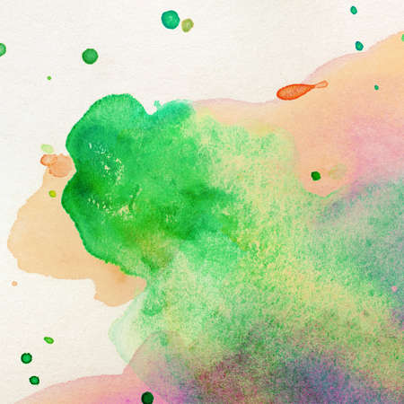 Light colorful watercolor stains. Abstract painted backgroundの写真素材