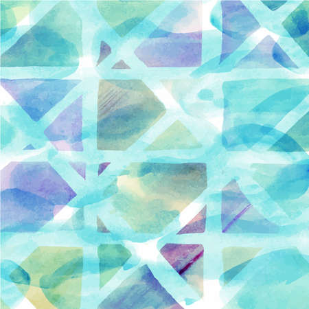 Pattern of colorful abstract watercolor geometric background.のイラスト素材