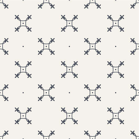 Symmetrical geometric shapes black and brown floral textile backdrop. 