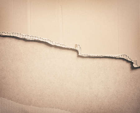 Old crumpled, recycled, torn brown paper texture or background.の写真素材