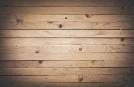 Dark wooden texture with horizontal planks. Vector floor surfaceのイラスト素材