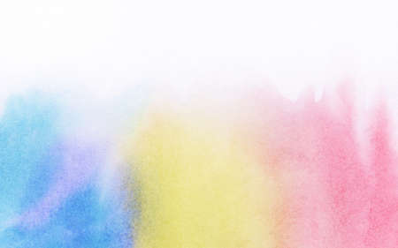 Abstract colorful light painted watercolor background. Space for text.の写真素材