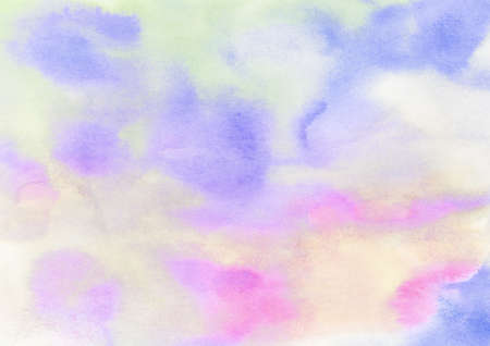 Abstract colorful light painted watercolor stain background.の写真素材