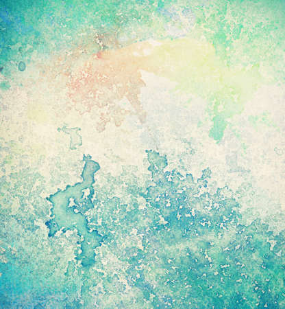 Abstract painted  blue and yellow watercolor background.の写真素材