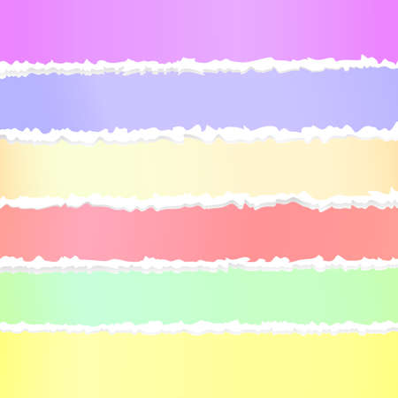 Torn crumple colorful paper, adhesive sticky tape.のイラスト素材