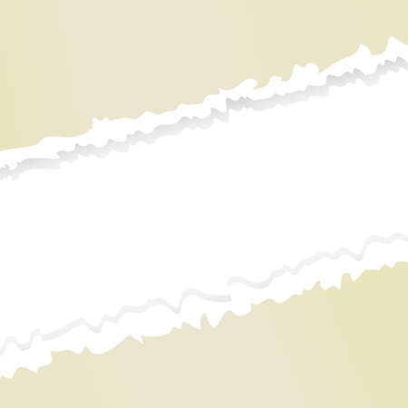 Torn crumple brown paper, adhesive sticky tape.のイラスト素材