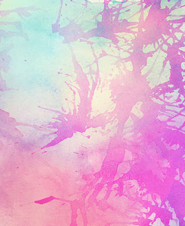 Abstract colorful light painted watercolor splashes background.の写真素材