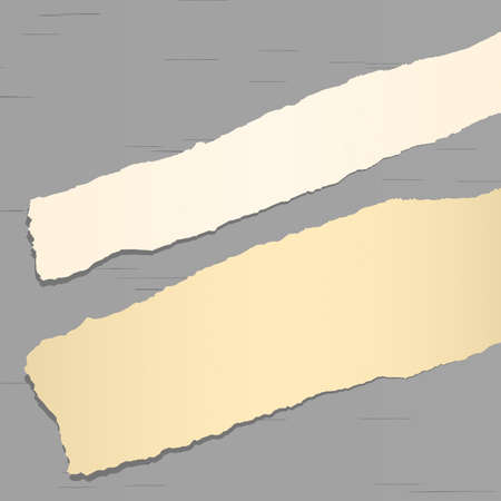 Brown torn grainy paper on gray background.のイラスト素材