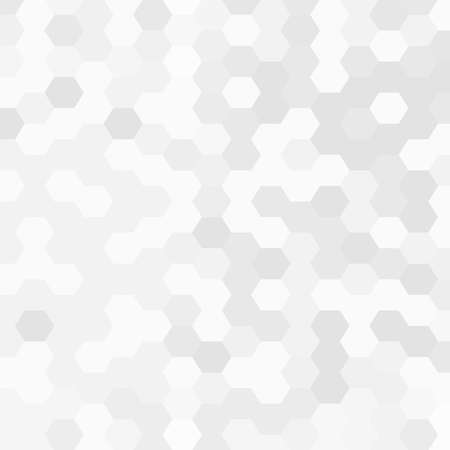 Gray and white geometric pattern, simple hexagonal texture.のイラスト素材