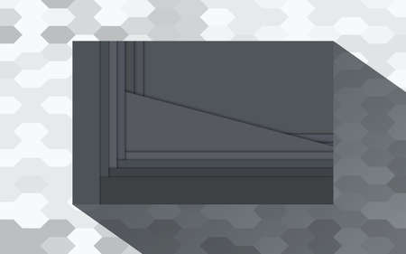 Modern material design for web advertising, business card, shapes with shadow are on geometric pattern.のイラスト素材