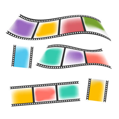 Colorful vintage film or camera strip.のイラスト素材