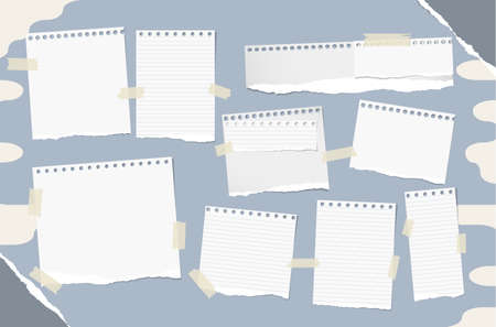 Different size stacked white note.のイラスト素材