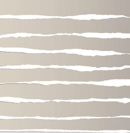Pieces of torn brown blank paper are stuck on backgroundのイラスト素材