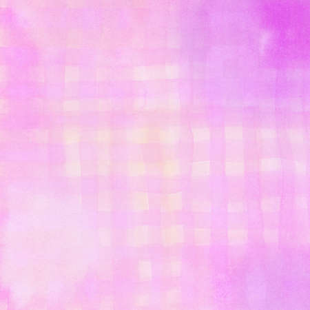 Pink lines and squares painted watercolor pattern.の写真素材