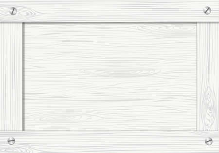 Side of white wooden crate, box or frame with screws.のイラスト素材