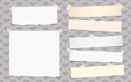 White ripped notes.のイラスト素材