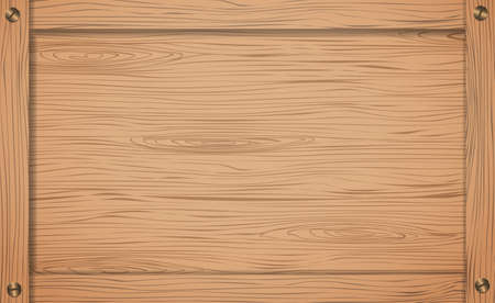 Side of brown wooden crate, box or frame with screwsのイラスト素材