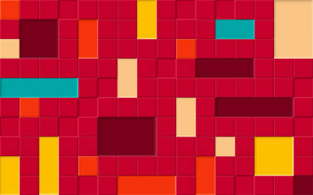 Colorful bright abstract horizontal seamless pattern, bathroom or floor tiles for backgroundのイラスト素材